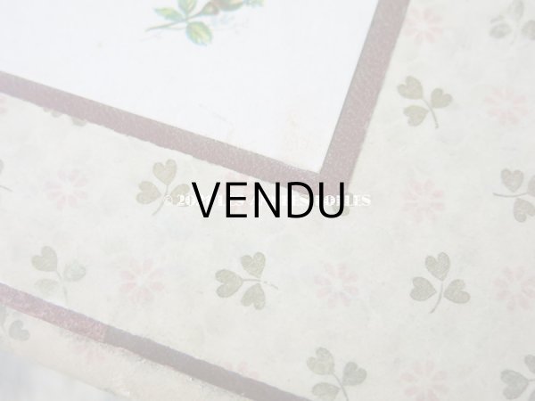 画像6: 1900年代 アンティーク 刺繍道具箱　淡いピンクの花＆クローバー 子供用玩具　Petite Brodeuse (6)
