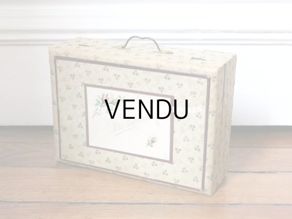 画像3: 1900年代 アンティーク 刺繍道具箱　淡いピンクの花＆クローバー 子供用玩具　Petite Brodeuse (3)