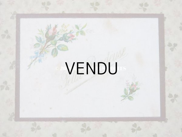 画像5: 1900年代 アンティーク 刺繍道具箱　淡いピンクの花＆クローバー 子供用玩具　Petite Brodeuse (5)