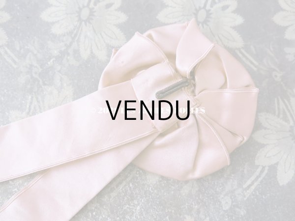 画像6: アンティーク シルク製 グレイッシュピンクのオモニエール  (6)