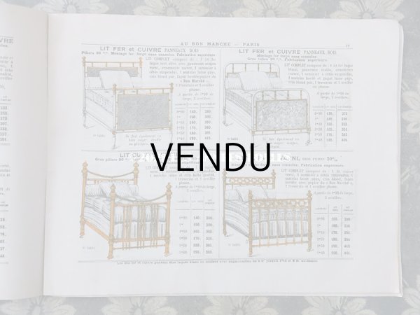 画像6: 1910年 アンティーク ボンマルシェのカタログ　ベッド＆ベッドカバー LITERIE ET COUVERTURES - AU BON MARCHE -　淡いピスタチオグリーン (6)