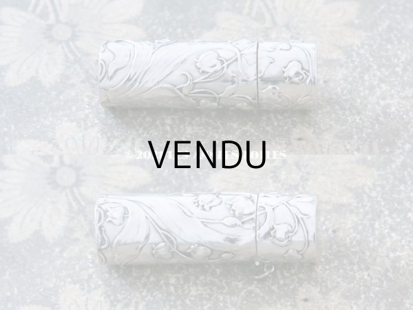 画像9: アンティーク シルバー製 鈴蘭の香水瓶 シャトレーヌ用 パフュームボトル (9)