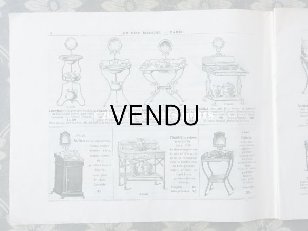 画像3: 1910年 アンティーク ボンマルシェのカタログ　ベッド＆ベッドカバー LITERIE ET COUVERTURES - AU BON MARCHE -　淡いピスタチオグリーン (3)