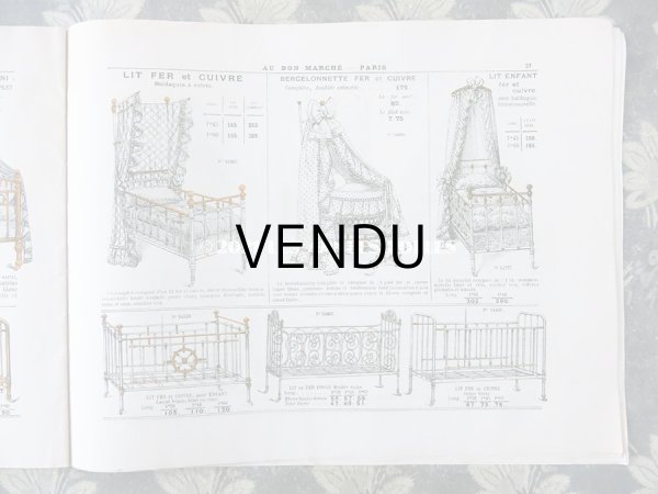 画像10: 1910年 アンティーク ボンマルシェのカタログ　ベッド＆ベッドカバー LITERIE ET COUVERTURES - AU BON MARCHE -　淡いピスタチオグリーン (10)