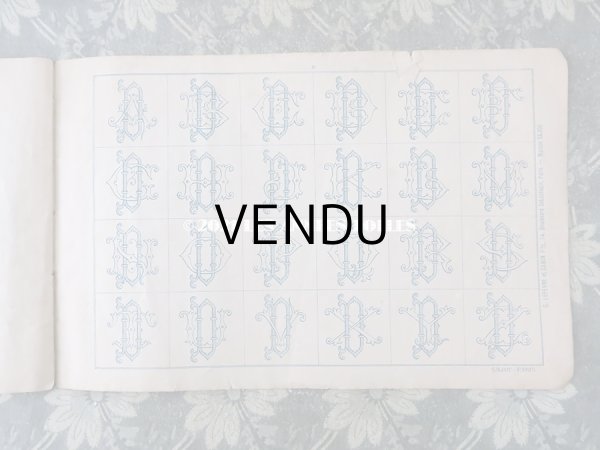 画像6: 19世紀末 アンティーク SAJOU ダブルモノグラムの繍図案帳 ALBUM DE LETTRES ENTRELACEES N 507 - SAJOU PARIS - (6)