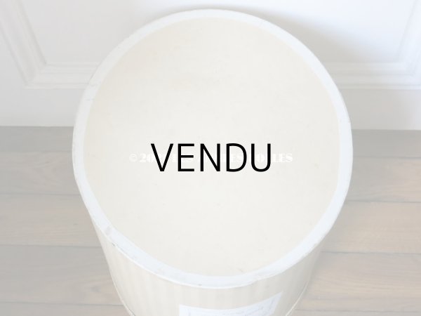 画像3: アンティーク 大きなハットボックス  ストライプ柄 (3)