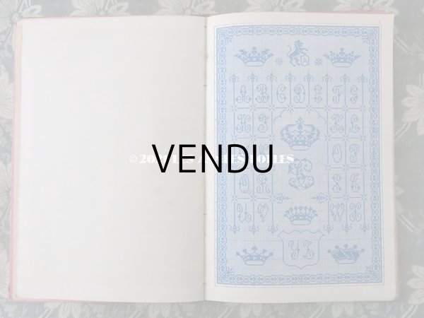 画像7: 19世紀末 アンティーク クロスステッチ & モノグラムの刺繍図案帳 MANUELE DE MARQUES ET BRODERIES N 194 - N.ALEXANDRE&CIE - (7)