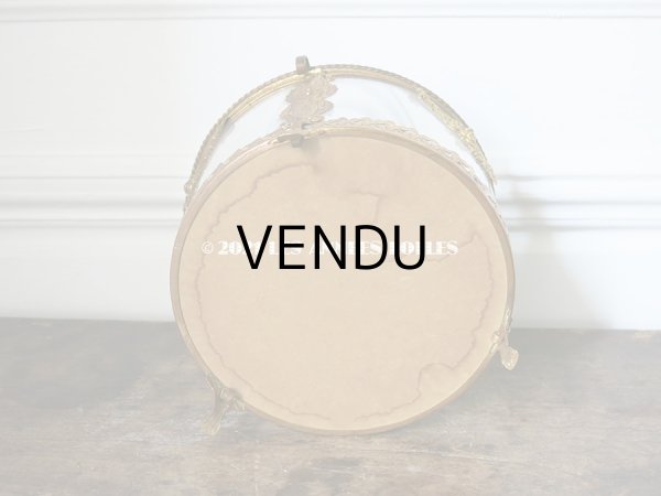 画像15: 19世紀末 アンティーク 大きなコフレ&ティアラ  グローブ・ド・マリエ 淡いピンクオレンジのクッション ワックスフラワーのティアラ (15)