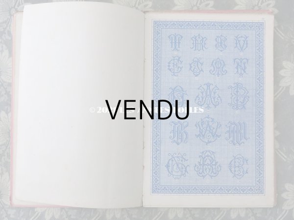画像10: 19世紀末 アンティーク クロスステッチ & モノグラムの刺繍図案帳 MANUELE DE MARQUES ET BRODERIES N 194 - N.ALEXANDRE&CIE - (10)