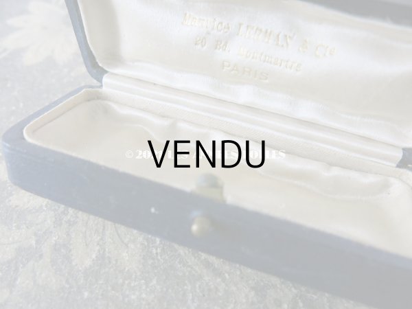 画像8: アンティーク 本革製  ジュエリーボックス ブルー (8)