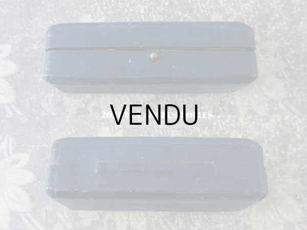 画像5: アンティーク 本革製  ジュエリーボックス ブルー (5)