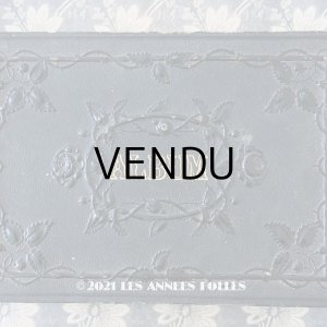 画像: 19世紀　アンティーク 薔薇模様の黒いアルバム ALBUM 