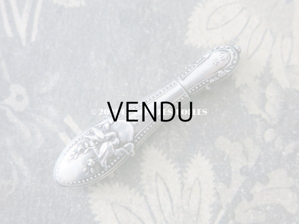 画像3: 1900年代 アンティーク シルバー製 鳥＆薔薇 目打ち & ニードルケース 裁縫道具 (3)