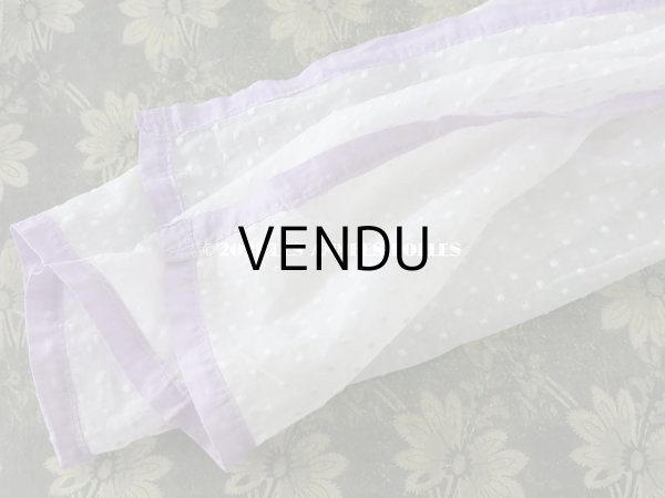 画像6: アンティーク  ドット柄の刺繍入り コットン生地 76×65cm (6)