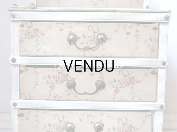 画像6: 【セール対象外】 1900年代 アンティーク カルトナージュチェスト 薔薇の花かご ローズバスケット (6)