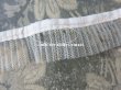 画像5: アンティーク シルク製 チュールレースのプリーツリボン オフホワイト  2.5cm幅  56cm (5)