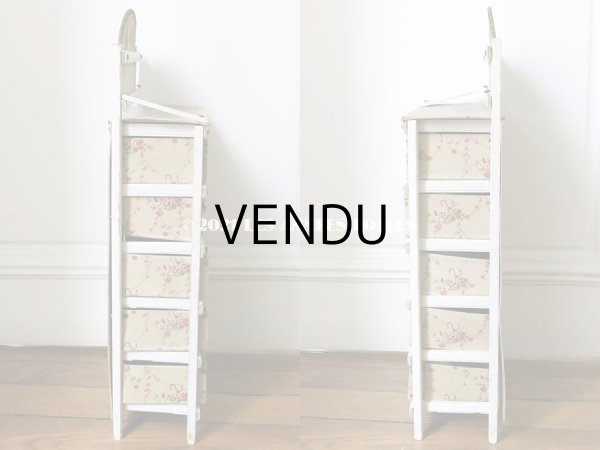 画像3: 【セール対象外】 1900年代 アンティーク カルトナージュチェスト 薔薇の花かご ローズバスケット (3)