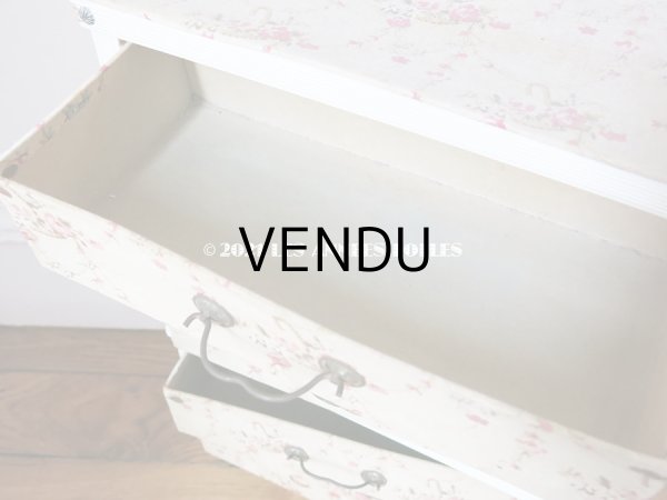 画像11: 【セール対象外】 1900年代 アンティーク カルトナージュチェスト 薔薇の花かご ローズバスケット (11)