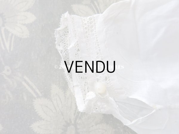 画像13: 未使用 アンティーク 小さな女の子用 パフスリーブ 手縫いのブラウス  (13)