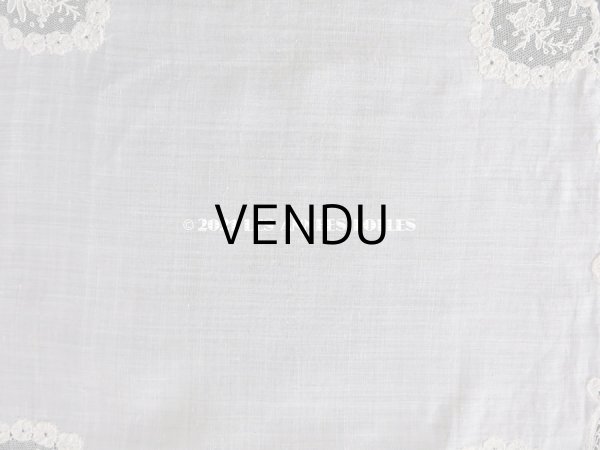 画像9: アンティーク 薔薇模様 ポワンドガーズ & デュシェス 結婚式のハンカチ　【ポワン・ド・ガーズ】 (9)