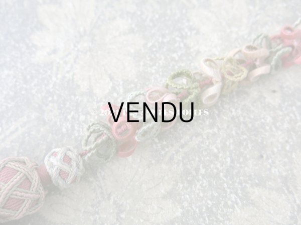 画像6: 19世紀 アンティーク シルク製 タッセル ポンポン パスマントリー  (6)