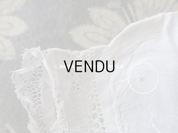 画像12: 未使用 アンティーク 小さな女の子用 パフスリーブ 手縫いのブラウス  (12)