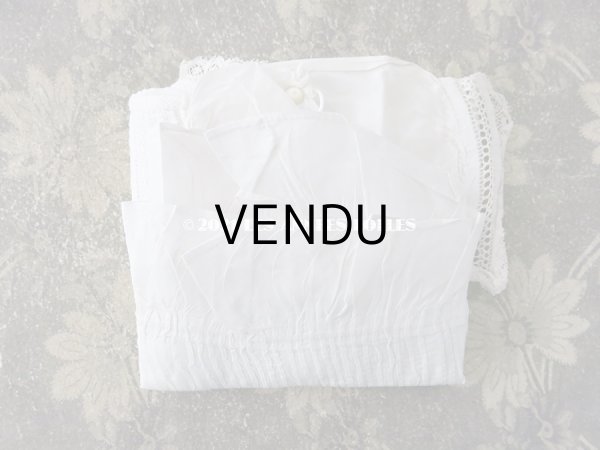 画像4: 未使用 アンティーク 小さな女の子用 パフスリーブ 手縫いのブラウス  (4)