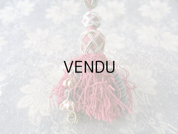 画像11: 19世紀 アンティーク シルク製 タッセル ポンポン パスマントリー  (11)