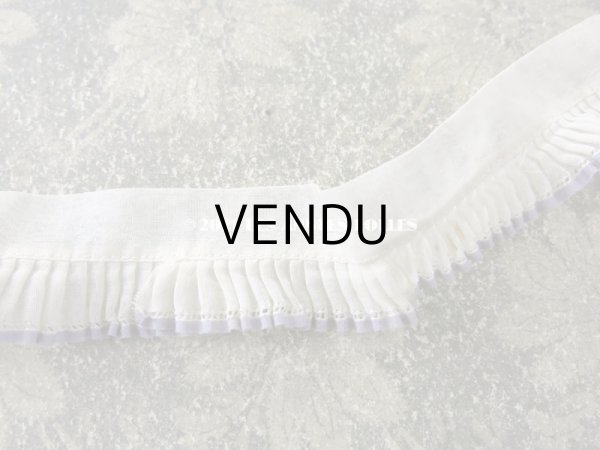 画像4: アンティーク プリーツリボン 薄紫色の縁取り 30.5cm (4)