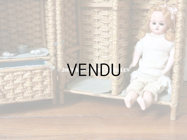 画像10: アンティーク  ドール付き プレゼンテーション パニエ (10)