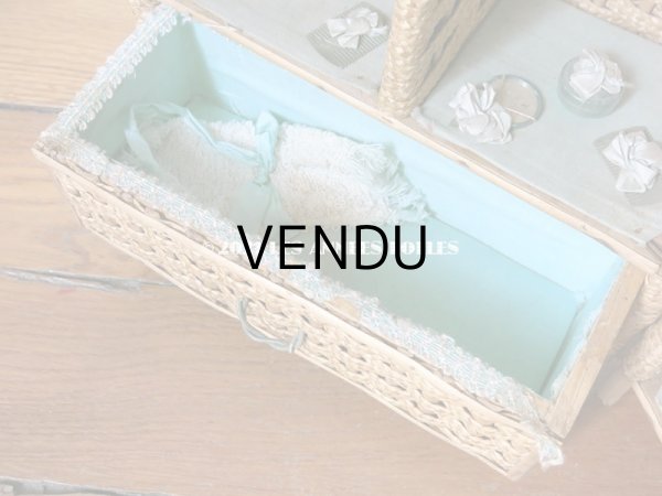 画像16: アンティーク  ドール付き プレゼンテーション パニエ (16)