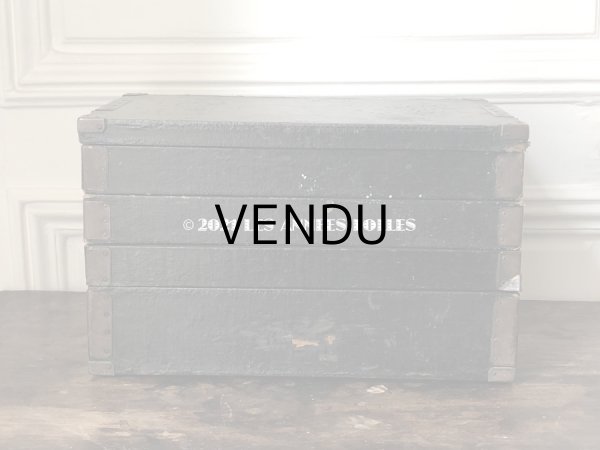 画像4: 19世紀末 アンティーク 帽子店の木箱のセット 黒 4段 (4)