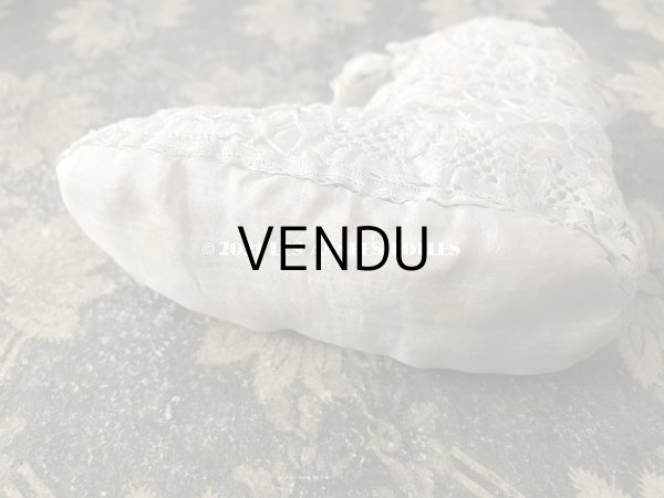 画像6: 1900年代 アンティーク デュシェスレース ベビー用シューズ  パウダーグリーンのシルクリボン (6)