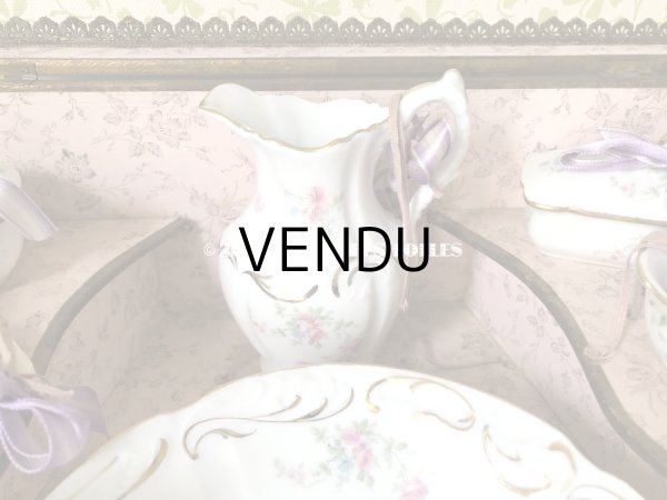 画像6: 1900年代 アンティーク 子供用玩具 薔薇のトワレットセット菫のブーケ付き (6)