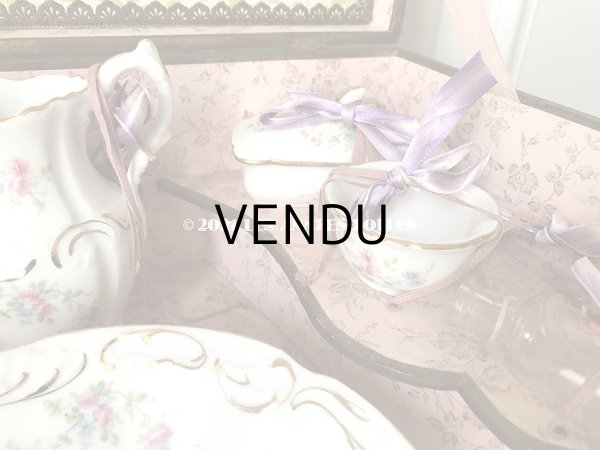 画像10: 1900年代 アンティーク 子供用玩具 薔薇のトワレットセット菫のブーケ付き (10)