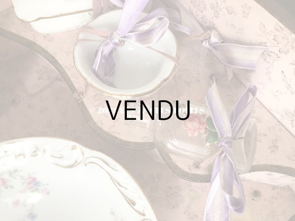 画像11: 1900年代 アンティーク 子供用玩具 薔薇のトワレットセット菫のブーケ付き (11)