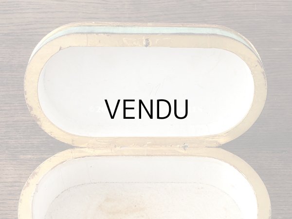 画像6: 19世紀 アンティーク ナポレオン3世時代 チョコレートボックス 薔薇のブーケ　お菓子箱 グリーンのベルベット (6)