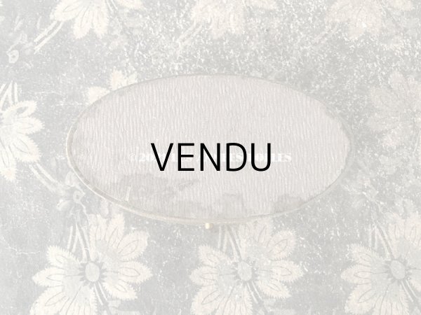 画像3: アンティーク 金彩入り パフュームボックス 本革製 オリーブグリーン - CARON  PARIS - (3)