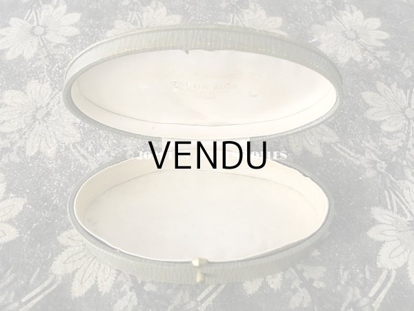 画像5: アンティーク 金彩入り パフュームボックス 本革製 オリーブグリーン - CARON  PARIS - (5)