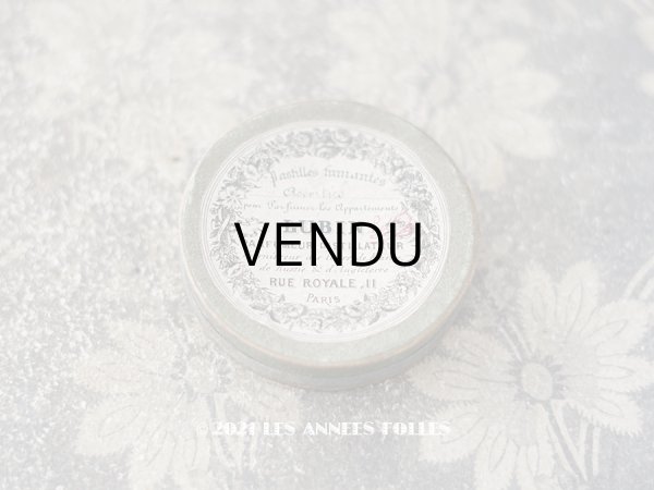 画像1: 1800〜1810年代 アンティーク 草花のリース お香の紙箱 PASTILLES FUMANTES - LUBIN PARIS - (1)