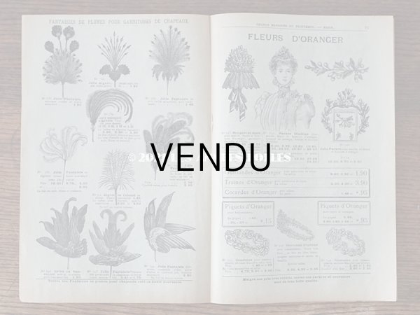 画像8: アンティーク プランタン百貨店のカタログ　布花＆フェザー＆帽子 CATALOGUE SPECIAL DE FLEURS, PLUMES & CHAPEAUX - GRANDS MAGASOINS DU PRINTEMPS -  (8)
