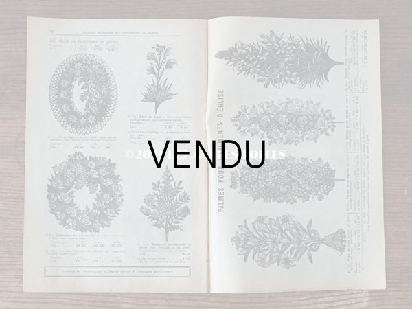 画像10: アンティーク プランタン百貨店のカタログ　布花＆フェザー＆帽子 CATALOGUE SPECIAL DE FLEURS, PLUMES & CHAPEAUX - GRANDS MAGASOINS DU PRINTEMPS -  (10)