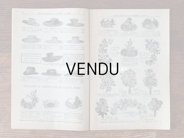 画像4: アンティーク プランタン百貨店のカタログ　布花＆フェザー＆帽子 CATALOGUE SPECIAL DE FLEURS, PLUMES & CHAPEAUX - GRANDS MAGASOINS DU PRINTEMPS -  (4)