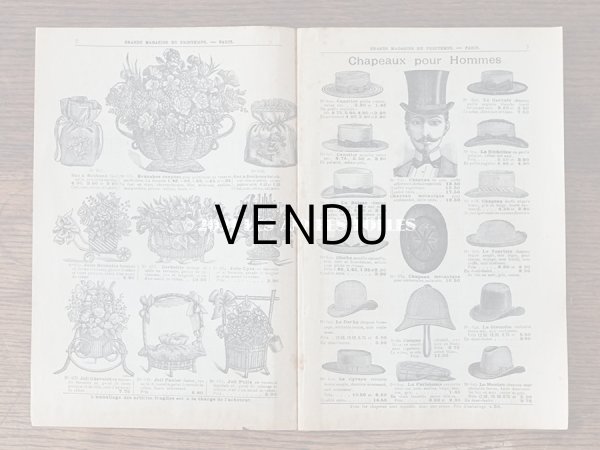 画像3: アンティーク プランタン百貨店のカタログ　布花＆フェザー＆帽子 CATALOGUE SPECIAL DE FLEURS, PLUMES & CHAPEAUX - GRANDS MAGASOINS DU PRINTEMPS -  (3)