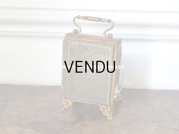 画像3: アンティーク 懐中時計 & ジュエリーボックス パウダーブルーのシルク製クッション (3)