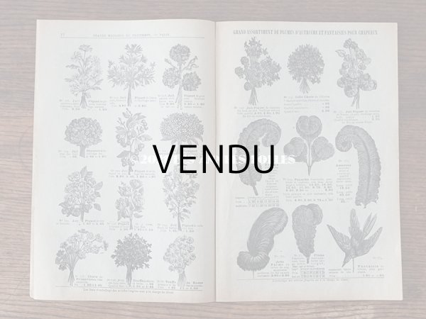 画像7: アンティーク プランタン百貨店のカタログ　布花＆フェザー＆帽子 CATALOGUE SPECIAL DE FLEURS, PLUMES & CHAPEAUX - GRANDS MAGASOINS DU PRINTEMPS -  (7)