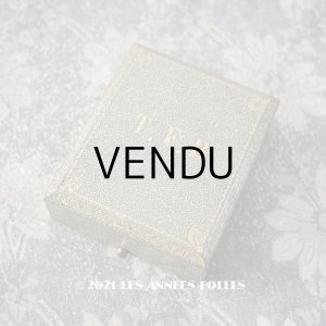画像: アンティーク 金彩入り ジュエリーボックス  オリーブグリーン イニシャル入り