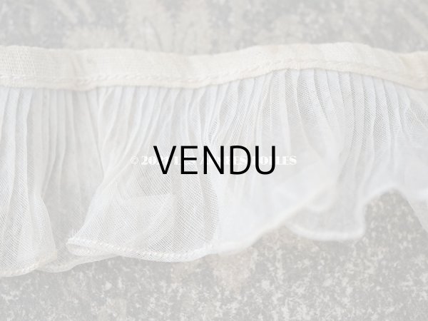 画像7: アンティーク オーガンジーのフリルリボン オフホワイト  幅4.2cm 59cm (7)