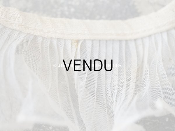 画像6: アンティーク オーガンジーのフリルリボン オフホワイト  幅4.2cm 59cm (6)