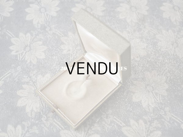 画像4: アンティーク 金彩入り ジュエリーボックス  オリーブグリーン イニシャル入り (4)